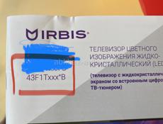 Телевизор irbis 43 дюйма + smart приставка Mi Box S