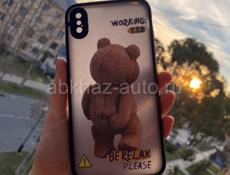 Чехол для iPhone XS Max, Уэнсдей, мишка Тедди, цветы 