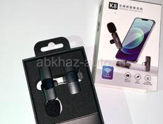 Беспроводной микрофон петличный К8 для iPhone и Android  и Type-C Петличка для блогеров
