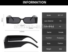 Солнцезащитные очки в прямоугольной оправе  для мужчин и женщин, Модные Винтажные дизайнерские темные очки в стиле хип-хоп