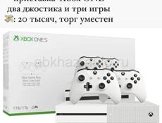 Xbox one 1 терабайт два джостика 3 игры 