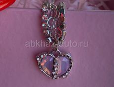 Шикарное ожерелье с камнем в форме сердца, двойное