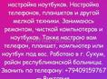 Ремонт компьютеров, настройка ноутбуков. Настройка телефонов, планшетов и другой мелкой техники. 