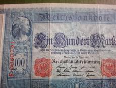 Банкнота 100 марок 1910 года Германия 