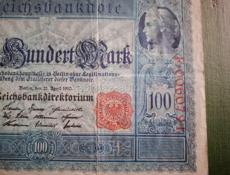 Банкнота 100 марок 1910 года Германия 