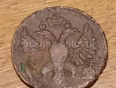Монета Денга 1748 года Елизавета Петровна 