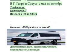Требуются водители на Микроавтобус котигорий  Д   