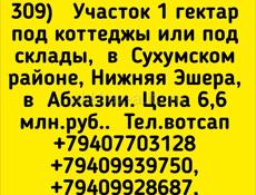 Участок  1 гектар  в Нижней Эшере