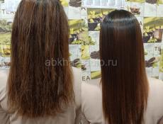 Кератиновое выпрямнелие волос 