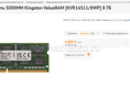 Продаю Оперативную память SODIMM Kingston ValueRAM 16GB