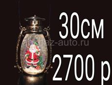 Продаются снежные фонари с блестками.
