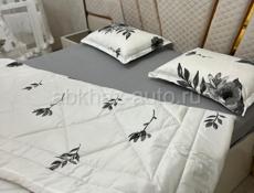 Постельное белье с тёплым одеялом. Новое, Евро