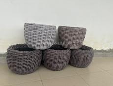 Кашпо из ротанга 