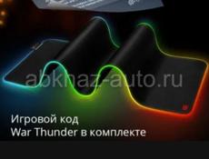Игровой коврик для мышки большой Defender Ultra Light, с RGB подсветкой, 900*350*4мм XXL 