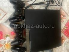 Хороший PlayStation третий с диска и с аккаунтом с тремя джойстиками