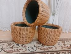 Кашпо из ротанга 