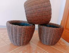 Кашпо из ротанга 