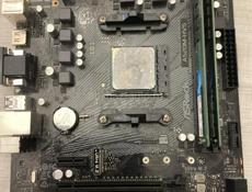 Продам материнскую плату A520m-hvs с процессором ryzen 5 3400g и 16 оперативной памяти 