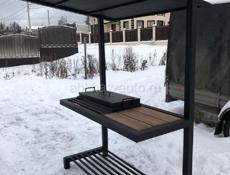 Профессиональный мангал с крышей
