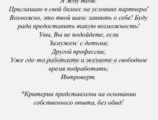 Ищу партнера в бизнес 
