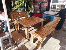 Стол с Лавочками из поддонов 
