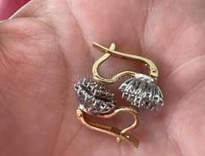 Серьги с бриллиантами (583 пр) 4,5 гр 