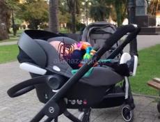 Коляска cybex 3 в 1. Безумно удобная ,проходимая . Автокресло можно вставить в шасси .