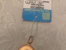 Медальон серебро с позолотой 925 проба мы. Матрона 