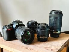Фотоаппарат Nikon D5600 + 4 объектива