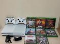 Xbox one s с дисками двумя контролерами зарядка для контролеров
