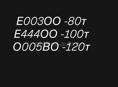 Е003ОО -80тыс Е444ОО -100тыс О005ВО -120тыл