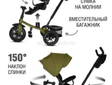 Велосипед детский трехколесный с ручкой 
