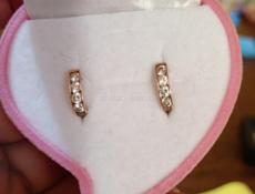 Детские золотые серьги 585пробы