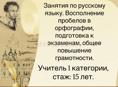 Занятия по русскому языку