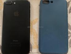 Телефон Айфон 7 плюс 32 Гб с коробкой, чеком, чехлами, , кубиком и шнуром