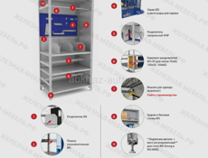 Стеллаж угловой MS Standart 1850х1200х1000 (4 уровня глубиной 500 мм)