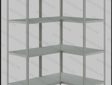 Стеллаж угловой MS Standart 1850х1200х1000 (4 уровня глубиной 500 мм)
