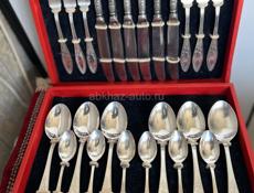 Мельхиор СССР Новый столовый набор 24 прибора Кольчугино 