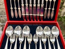 Мельхиор СССР Новый столовый набор 24 прибора Кольчугино 