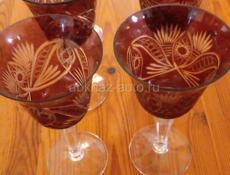 Продам винтажные,марганцовые фужеры,ампир,хрусталь"колоски" в набое 6 шт. В идеальном состоянии.