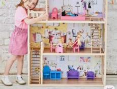 Кукольный домик для Барби с мебелью