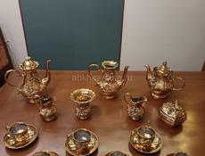 Сервиз, 🔥 позолота, 19 предметов, винтаж, времён СССР. 