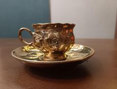 Сервиз, 🔥 позолота, 19 предметов, винтаж, времён СССР. 