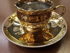 Сервиз, 🔥 позолота, 19 предметов, винтаж, времён СССР. 