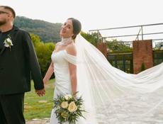 Свадебное платье  (42-44) с фатой и чокером 