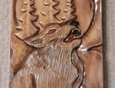 Нарды резные ,ручной рабрты." Волк"