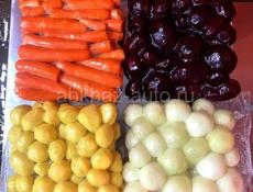 Очищенные овощи