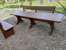 Стол 3х метровый на 90 ширина   лавочки 3 х метровый на 45 см шириной,