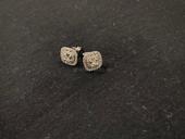 Серьги белое золото с бриллиантами 