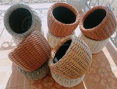 Кашпо из ротанга